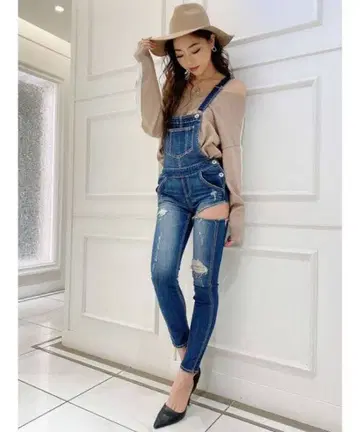 GYDA 데미지 가공 데님 살로펫