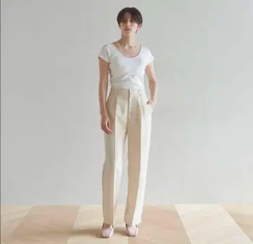 SeaRoomlynn 스트레이트 센터턱 팬츠 아이보리 M