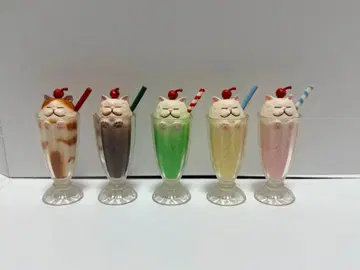 고양이 소다 가챠가챠 5점 세트