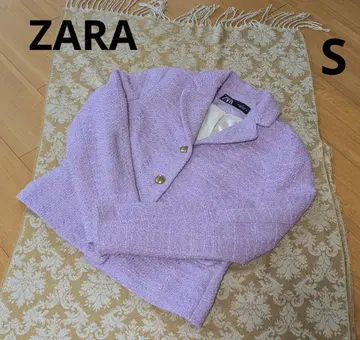 zara 트위드 자켓 퍼플 보라색 S 사이즈