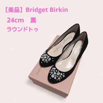 [새상품급] 브리지트 버킨 펄 비쥬 장식 펌프스 블랙 24cm