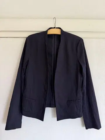 띠어리 네이비 노카라 자켓 사이즈 6