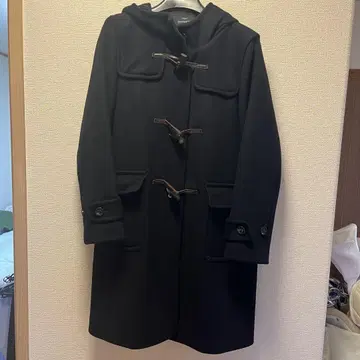 네이비 더플 코트 후드 부착