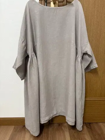 린넨 사이드 개더 원피스