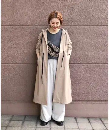 simplicite 후디드 코트 롱 코트