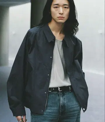 WYM C/N SHORT CURVED SEAM BLOUSON 차콜
