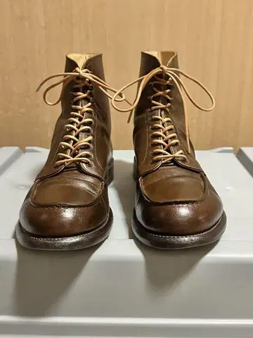 히로시 츠보우치 모크토 호스 가죽 부츠