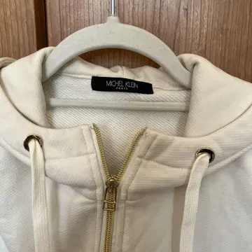 MICHEL KLEIN 화이트 풀 지퍼 후디