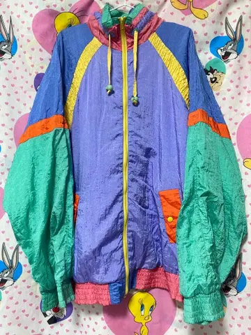 레어 크레이지 패턴 나일론 자켓