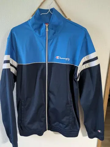 Champion USA 트랙 재킷 M 사이즈 파랑/블랙