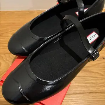 HUNTER 블랙 멜리 제인 슈즈 23cm UK4 (박스 있음)