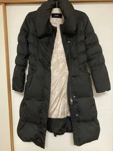 ESPIE 블랙 다운 롱 코트 36