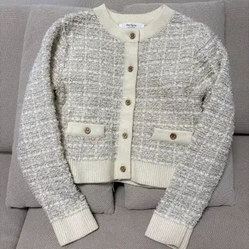 [ Her lip to ] Mercer tweed cardigan