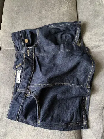 ZARA 다크 블루 데님 스코트