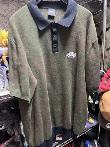 HUF 카모플라쥬 피케 셔츠 L 사이즈