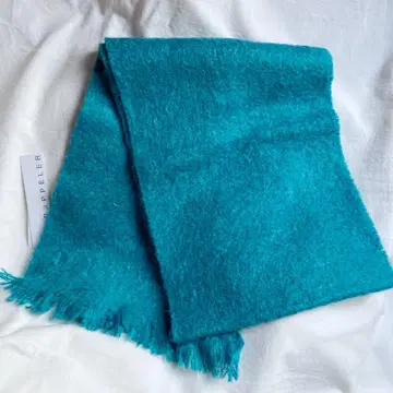 새상품 RaPPELER 라프레 머플러 모헤어 터콰이즈 프랑스제