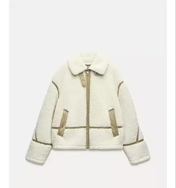 ZARA 아이보리 보아 자켓