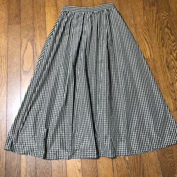 저널 스탠다드 체크 타프타 롱 스커트 36