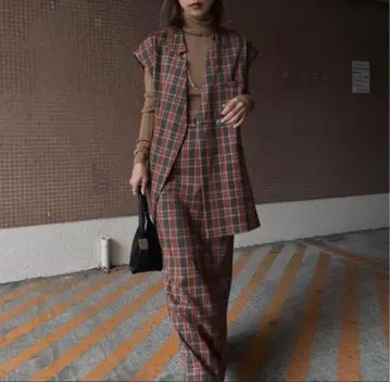 AMERI OTONA WRAP VEST SET UP DRESS M