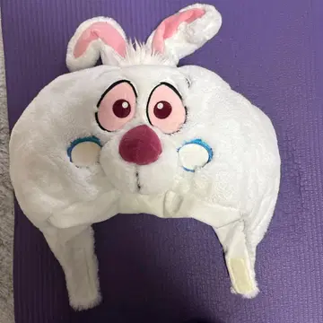 디즈니 화이트 토끼 얼굴 팬 캡
