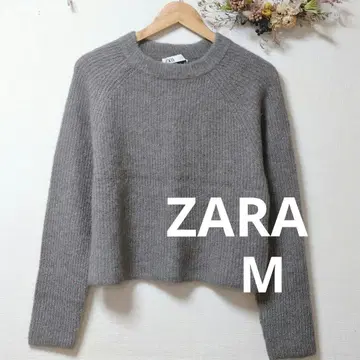 새상품급 ZARA 자라 니트 알파카 울 혼방 그레이지 크루넥 M
