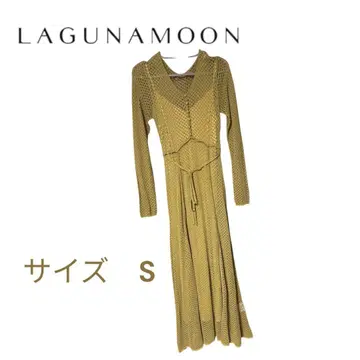 LAGUNAMOON 오픈워크 패턴 니트 원피스 S