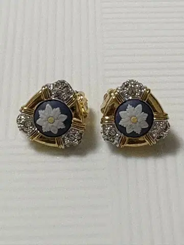 빈티지 WEDGWOOD 재스퍼웨어 귀찌 골드 컬러