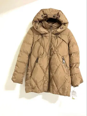 새상품 후드 부착 다운 자켓 다운 코트 베이지 M