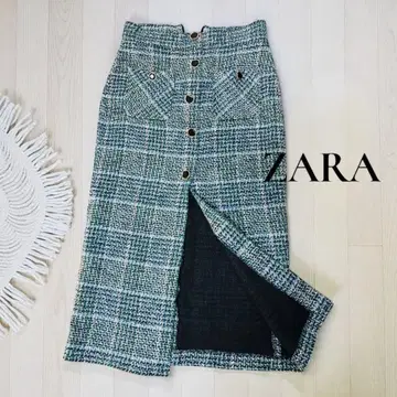새상품급 ZARA 트위드 스커트 겨울 사양 타이트 롱 스커트