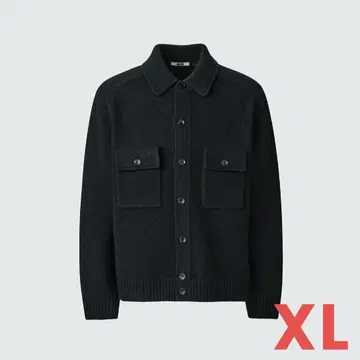 UNIQLO U 라무 니트 자켓 블랙