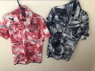 OAKLEY SKULL 오클리 올 패턴 피케 셔츠 2벌 세트