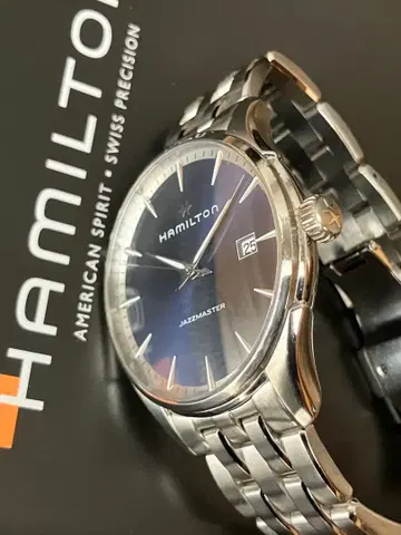 [ 깨끗한 ] 해밀턴 손목시계 재즈 마스터 젠트 블루 다이얼