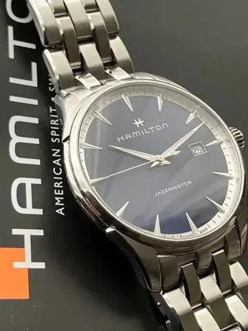 [ 깨끗한 ] 해밀턴 손목시계 재즈 마스터 젠트 블루 다이얼