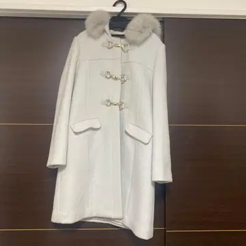 Misch Masch 퍼 달린 더플 코트 38 스카이블루