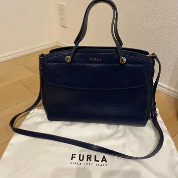 FURLA 네이비 가죽 2way 숄더백