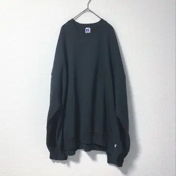 [ 레어 ] 3XL 90s Russell 맨투맨 블랙 무지