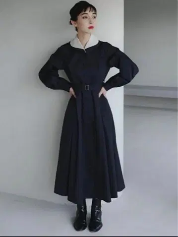 foufou 더블 컬러 레트로 원피스