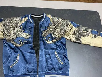 드래곤 자수 스카잔 파랑금