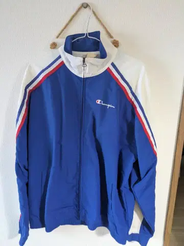 Champion Reverse weave 나일론 자켓 L 파랑/화이트