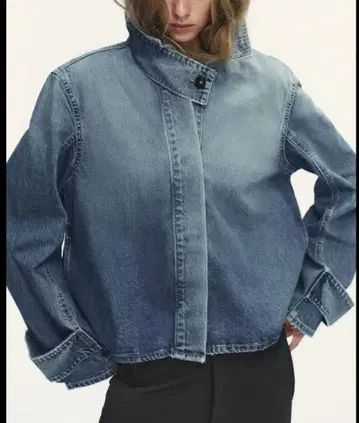 ZARA TRF 데님 하이넥 자켓