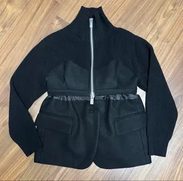 sacai 사카이 울 자켓 블랙 사이즈 2