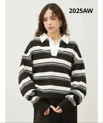 컨디션 최상 Mila Owen 숏 라거 맨투맨 보더 상의 손세탁 가능