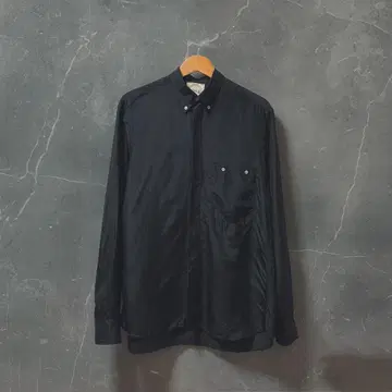 이탈리아제 PUNCH 블랙 실크 셔츠 100% SILK 빈티지 긴팔