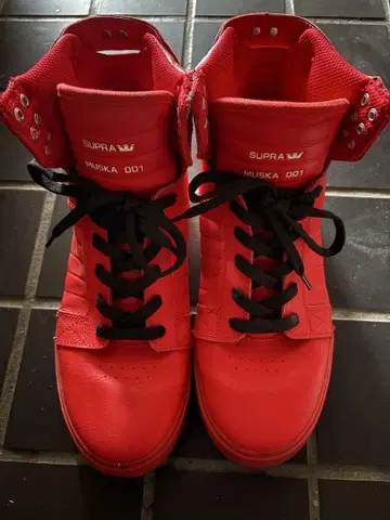 수프라 27cm SKYTOP RISK RED 빨간색 레드 일본 한정판