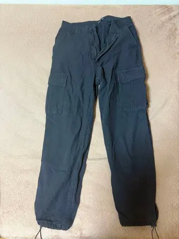 블랙 카고 팬츠 허리 80