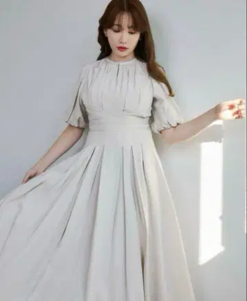하립투 Fountain Lace Up Bow Dress