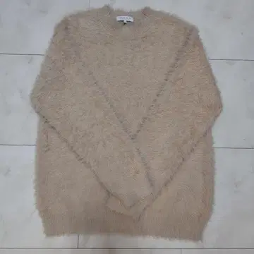 UNITED ARROWS 남성용 샤기 니트 베이지 사이즈 L