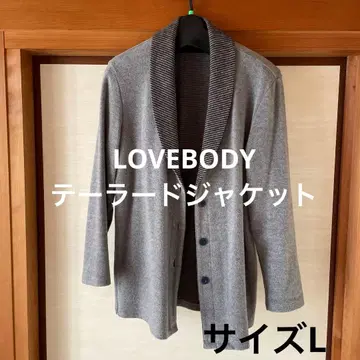 와코루 LOVEBODY 그레이 스트라이프 옷깃 테일러드 자켓