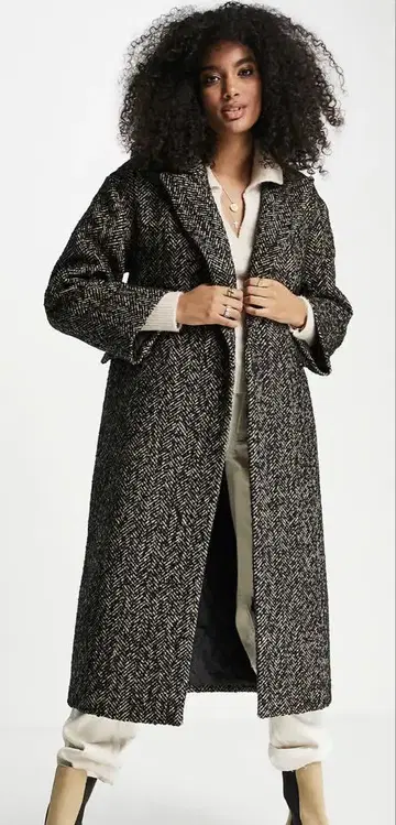 topshop 탑 헤링본 코트