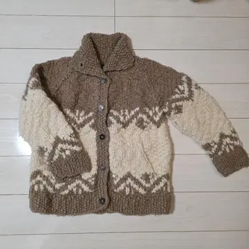 NEPAL HAND KNIT 아가일 무늬 니트 자켓